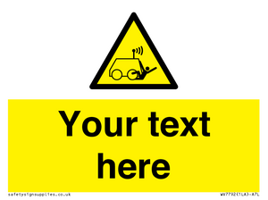 Custom warning run over by operator controlled machine